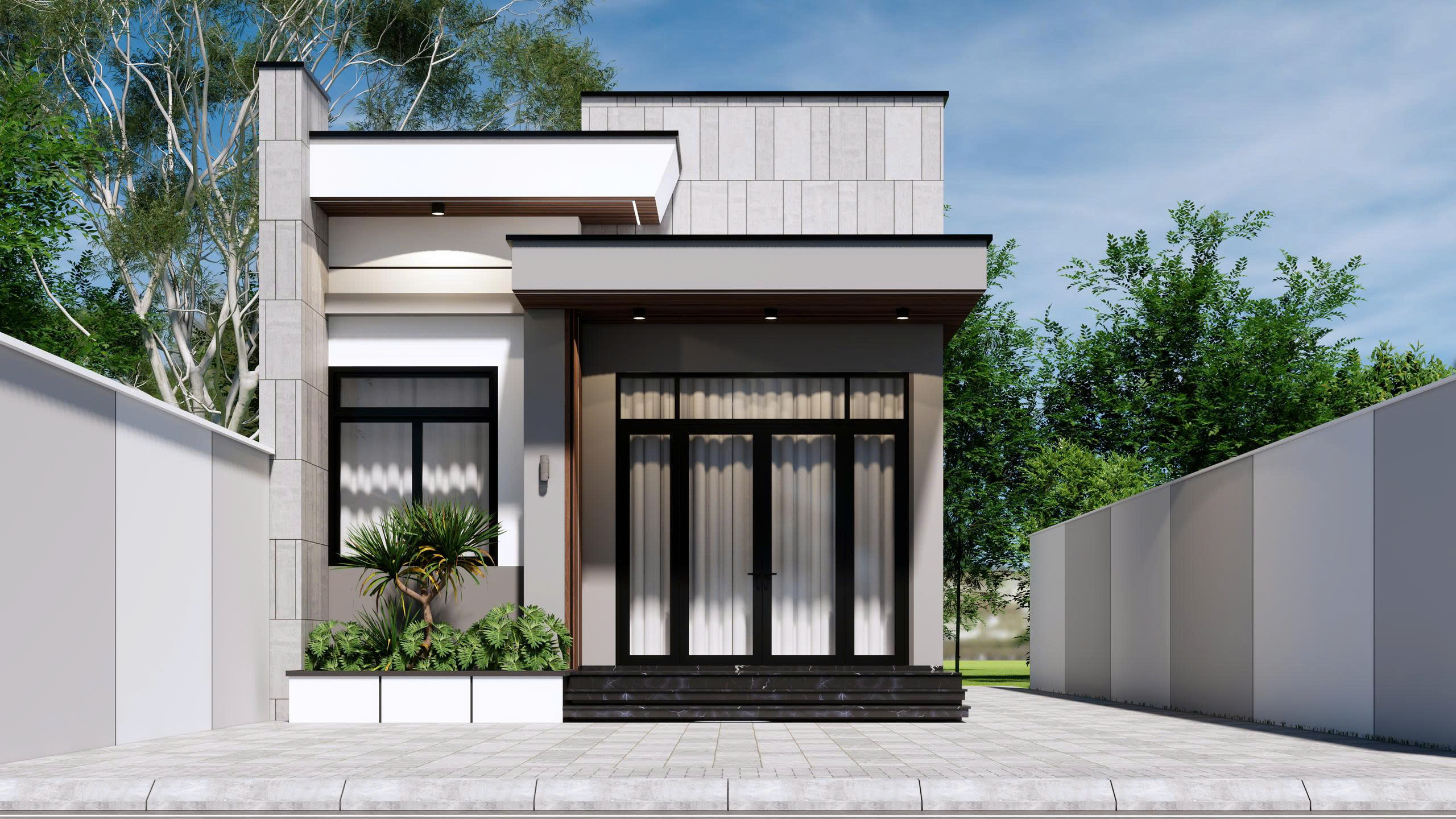 Công trình nhà cấp 4 hiện đại(Anh Luân)