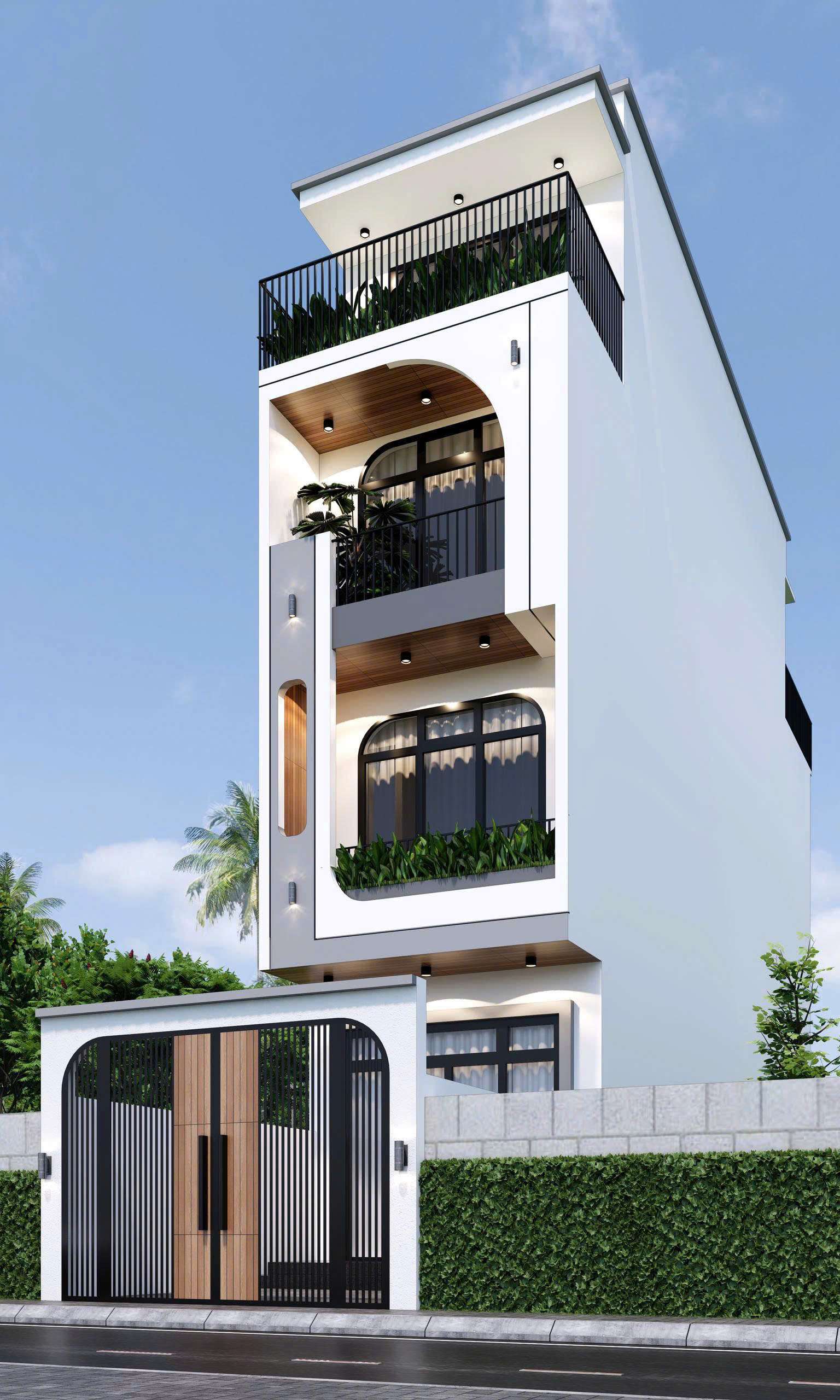 Công trình nhà phố hiện đại(chú hà đào duy từ)